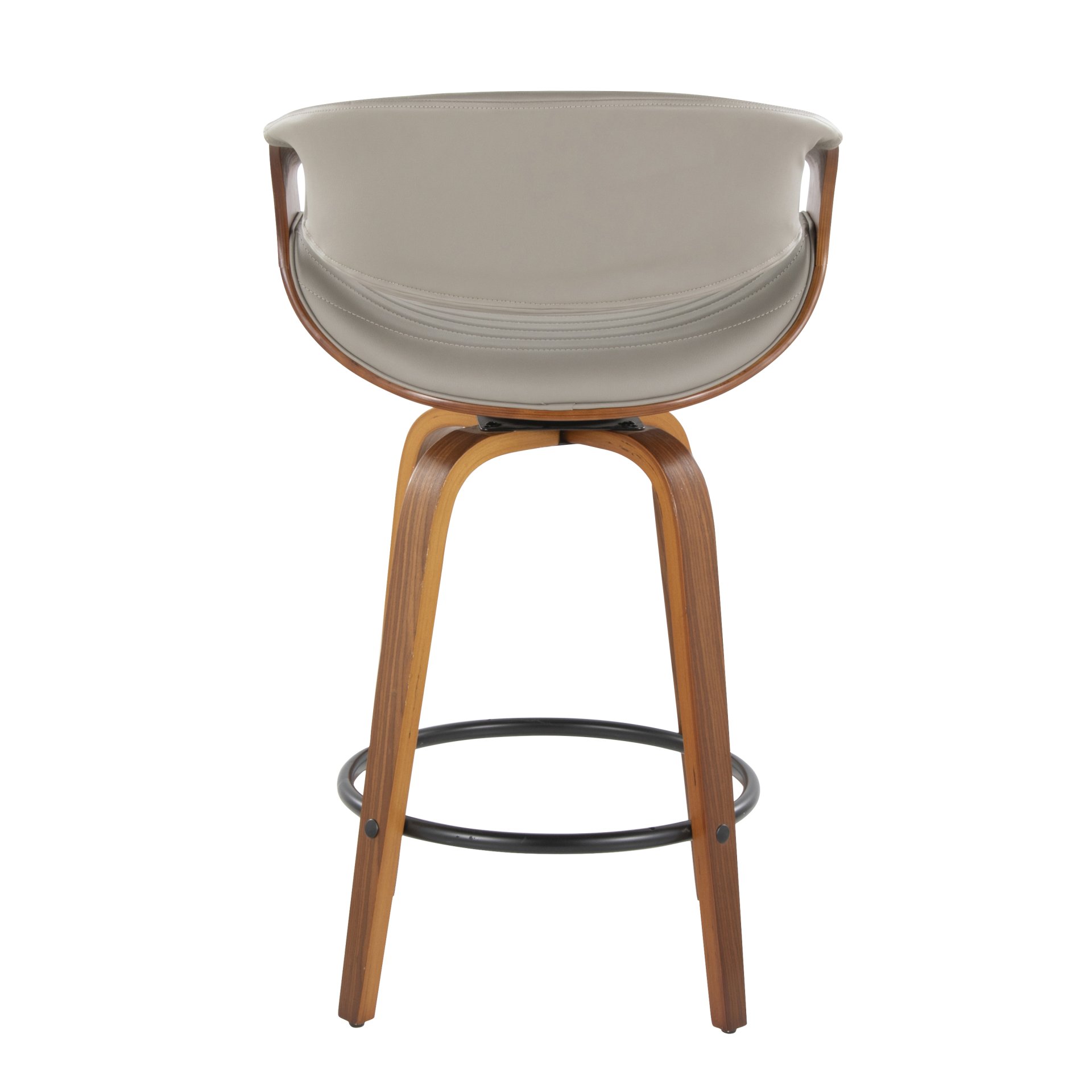 Symphony - Mid-Century Modern Counter Stool (Set of 2) - Walnut / Gray - Image 5