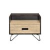 Melkree - Accent Table With Display & Utility Function - Oak / Black - Image 5