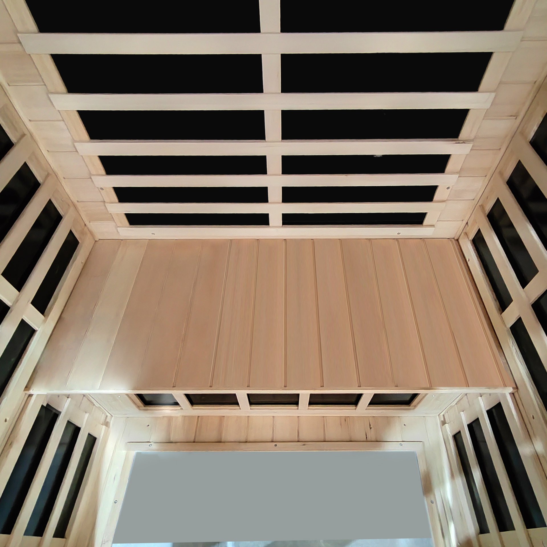 Low Emf Front Door With Heating Panel 2 Person Hemlock Far Infrared Indoor Suana Room - Natural - Image 10