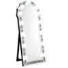 Noralie - Mirrored Faux Diamonds Floor Mirror - Silver - Image 8