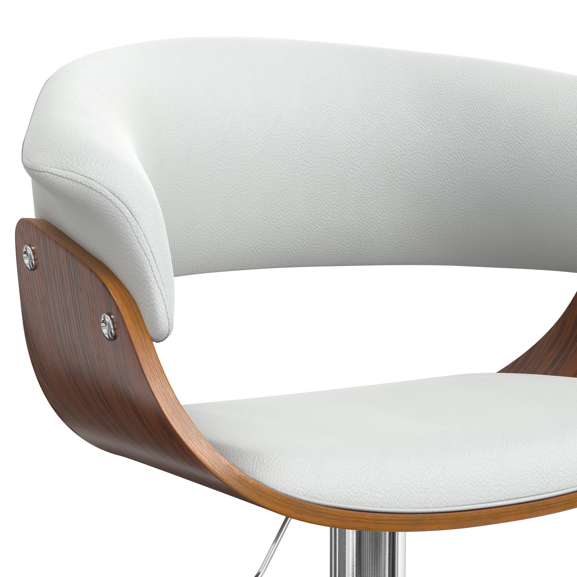 Sheldon - Adjustable Swivel Bar Stool - White - Image 3