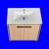 30" Bathroom Vanity Base With Basin And Storage Cabinet - Oak - Image 12