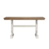 Haidel - Trestle Gathering Table - Brown / White - Image 2