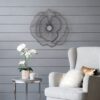 Metal Flowers Wall Decor, Transitional Wall Floral Sculpture For Foyer Porch Hallway Entrance (Set of 3) - Gold - Image 4