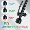 Kitchen Sink Faucet With LED Pull Down Sprayer, Single Handle High Arc Faucet, Dual Spouts, Deck Mount - Matte Black - Image 11