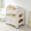 Eco Friendly Hdpe Baby Diaper Changing Table With Removable Safety Belt And Easy Clean Surface - White - Image 2