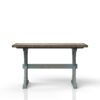 X Based Counter Height Casual Dining Table - Aqua Blue - Image 4