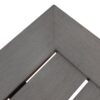 Modern Aluminum Outdoor Dining Bench With X Base - Dark Gray - Image 9
