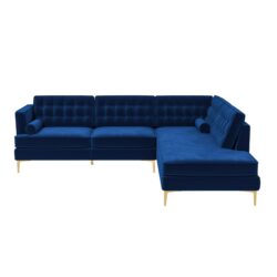 Brooke - Sectional Sofa Right Facing - Blue