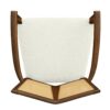 Mid Century Modern Arm Dining Chair (Set of 2) With Rattan Backrest - Beige / Walnut - Image 12
