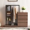 Wardrobe With 4 Drawers And 3 Shelves - Espresso - Image 13