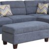 Diego - Sectional Sofa With Right Facing Chaise, Storage Ottoman, And 2 Accent Pillows - Gray - Image 2