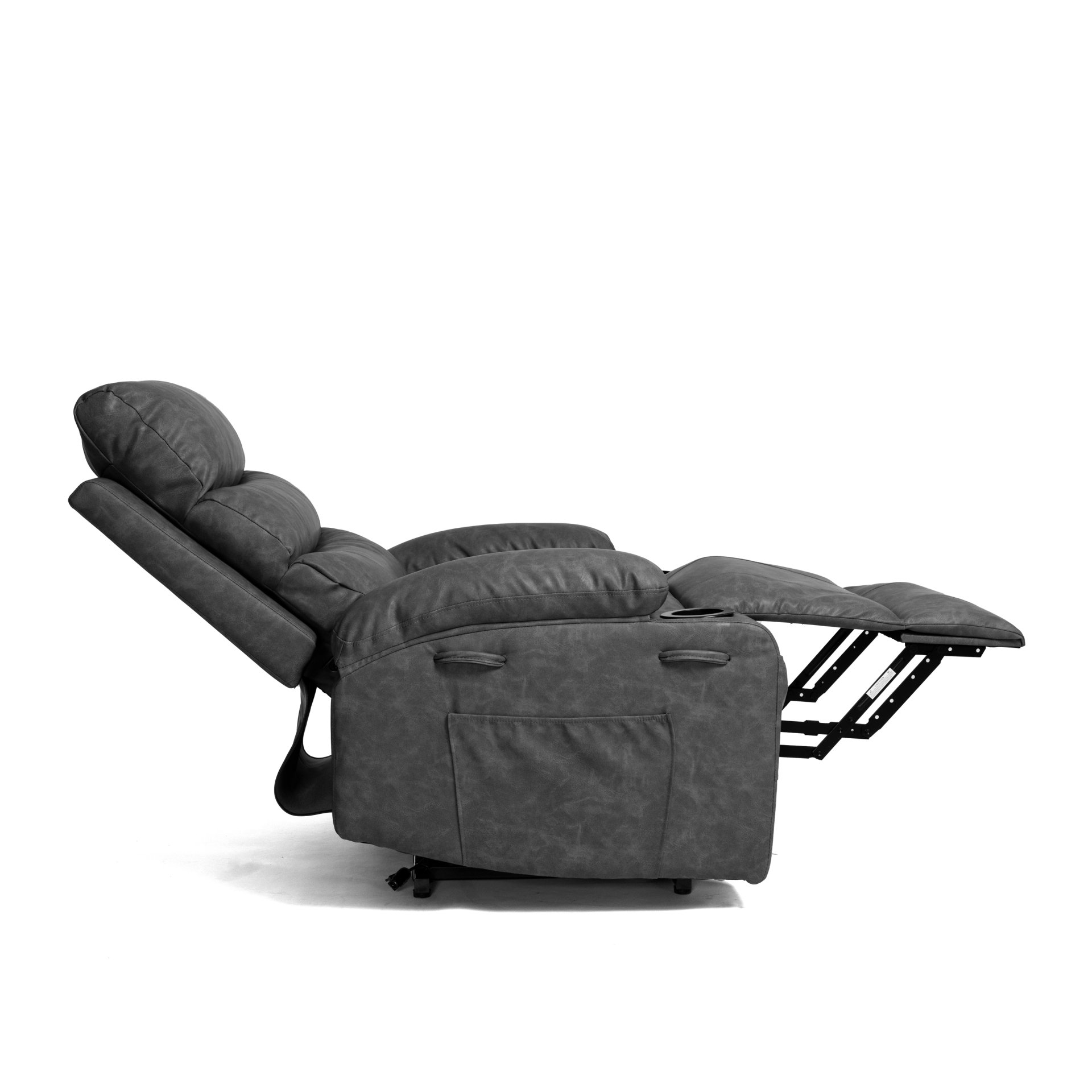 Electric Power Lift Recliner Chair Sofa With Massage And Heat - Gray - Image 11
