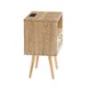 15.75" Rattan End Table With Power Outlet & USB Ports, Modern Nightstand With Drawer And Solid Wood Legs, Side Table For Living Room, Bedroom - Natural - Image 11