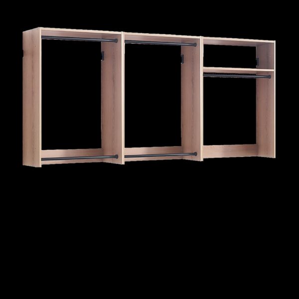 Devi - Wall Mounted Wood Closet System & Modular Units - Oak