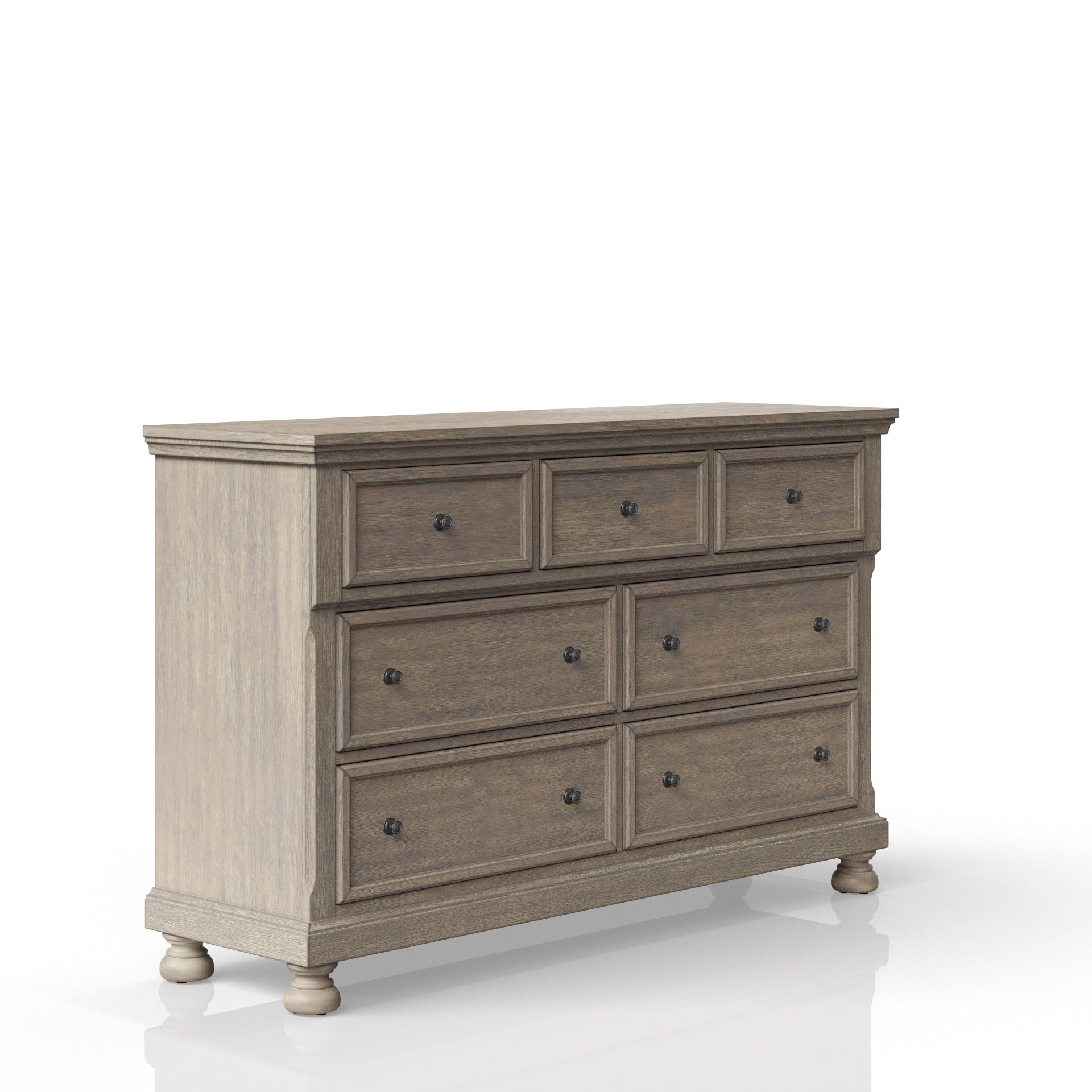 Seven Drawer Dresser - Antique Gray - Image 5