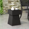 Outdoor Side Table, Patio End Table - Black - Image 4