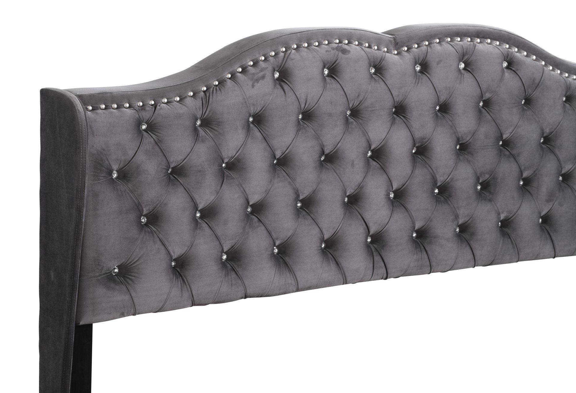 Full Transitional Upholstered Bed - Gray - Image 5