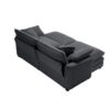 Contemporary Corduroy 2 Seater Sofa With Ottoman Ideal For Small Spaces - Gray - Image 15