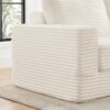 Modern Minimalist L Shape Modular Sectional Sofa Corduroy Couch Unfolds Into Bed - Beige - Image 9