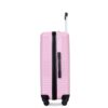 3 Piece Luggage Sets Lightweight Suitcase With Two Hooks, Spinner Wheels, (20/24/28) - Pink - Image 11
