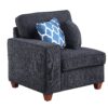 Gina - Sectional Sofa With Ottoman - Black - Image 5