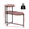 Small Coffee Tables 2 Tier Modern Sofa Side Table With Wood Storage Shelf Living Room End Tables Nightstands - Walnut Brown - Image 4