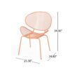 Elba - Modern Chair (Set of 2) With Mesh Seating - Orange - Image 3