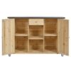 Outdoor Kitchen Island Fir Wood Kitchen Island With Stainless Steel Top, Ample Storage Space, Towel And Spice Racks And A Bottle Opener For Outdoor - Natural - Image 11