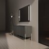 Minimalist Freestanding Bathroom Vanity Cabinet With Soft Close Doors - Dark Oak - Image 5