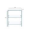 Tempered Clear Bent Glass Side Table Sofa Table, Multi Purpose Use, Premium Tempered Glass - Transparent - Image 3