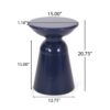 Outdoor Metal End Table Large - Navy Blue - Image 3