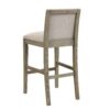 Bar Stools (Set of 2), Rubber Wood Frame, Retro Bar Chairs Suitable For Kitchen Island - Beige / Gray - Image 6