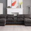 Nyeisha - Piece Upholstered Sofa & Chaise - Coffee - Image 13