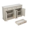 Vintage Sideboard With 2 Drawers And Four Doors For Living Room, Bedroom, And Kitchen, Room Storage Cabinet, Vintage - White - Image 7