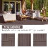 Plastic Interlocking Deck Tiles, Patio Flooring Outdoor Waterproof All Weather Use For Garden Poolside Front / Back Yard (Set of 44) - Light Coffee Color - Image 10