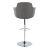 Boyne - Contemporary Adjustable Barstool With Swivel With Oval Footrest (Set of 2) - Chrome / Gray - Image 5