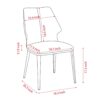 Contemporary Dining Chair (Set of 2) Comfortable Material For Home Or Office - Gray / White - Image 3