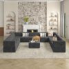 Modern Minimalist Style Corduroy Single Seat Sofa Comfy Sleeper Sofa For Living Room And Bedroom Space Efficient Design - Gray - Image 7