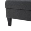 Contemporary Storage Ottoman With Tufted Waffle Stitching - Dark Gray - Image 11