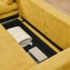 Convertible Sleeper Sofa Bed With Reversible Chaise And Storage - Yellow - Image 7