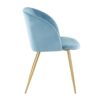 Fran - Contemporary Chair (Set of 2) - Gold / Light Blue - Image 3