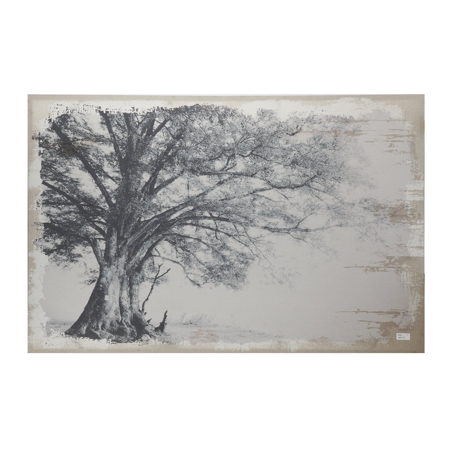 Large Arboreal Shelter Canvas Art Print, Traditional Style Floral Wall Art, Home Decor Accent Piece - Gray / White Matte - Image 2