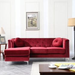 Pompano - Sofa Chaise - Burgundy