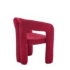 Contemporary Upholstered Accent / Dining Chair (Set of 2) Teddy Velvet Fabric With Sturdy Steel Frame - Red - Image 21