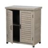 Potting - Bench With Storage Cabinet And Metal Table Top For Outdoor Patio, Garden Furniture Workstation - Gray - Image 23