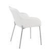 Daniella - Contemporary Dining Chair (Set of 2) - Chrome / White - Image 4