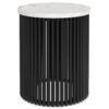 Demy - Metal Accent Table - White Marble / Black - Image 2