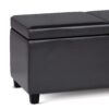Avalon - Extra Large Storage Ottoman Bench - Tanners Brown - Image 6