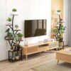 Plant Stand Indoor With Grow Light, 8 Tiered Tall Indoor Plant Shelves For Multiple Plants - Walnut / Black - Image 2